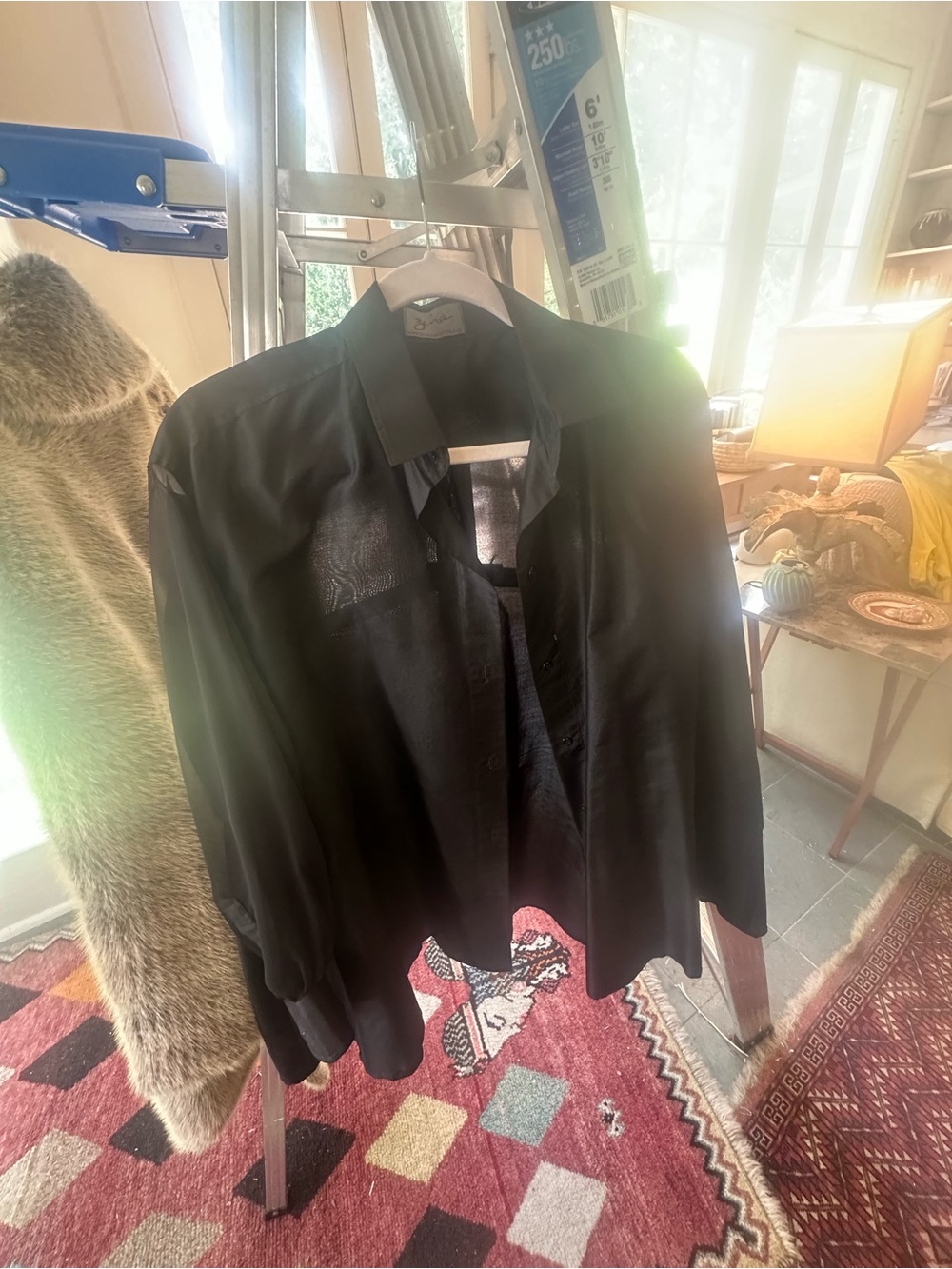 Black Women's Button-up blouse